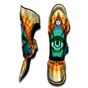 Illuminati Eye of Providence Print Muay Thai Shin Guard