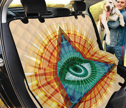 Illuminati Eye of Providence Print Pet Car Back Seat Cover