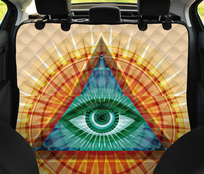 Illuminati Eye of Providence Print Pet Car Back Seat Cover