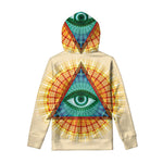 Illuminati Eye of Providence Print Pullover Hoodie