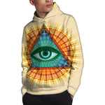 Illuminati Eye of Providence Print Pullover Hoodie