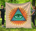 Illuminati Eye of Providence Print Quilt