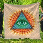 Illuminati Eye of Providence Print Quilt
