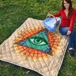 Illuminati Eye of Providence Print Quilt
