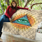 Illuminati Eye of Providence Print Quilt