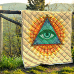 Illuminati Eye of Providence Print Quilt