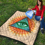 Illuminati Eye of Providence Print Quilt