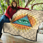 Illuminati Eye of Providence Print Quilt