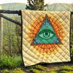 Illuminati Eye of Providence Print Quilt