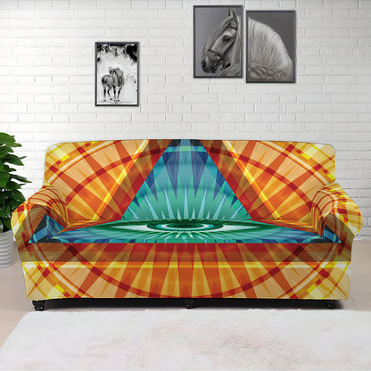 Illuminati Eye of Providence Print Sofa Cover