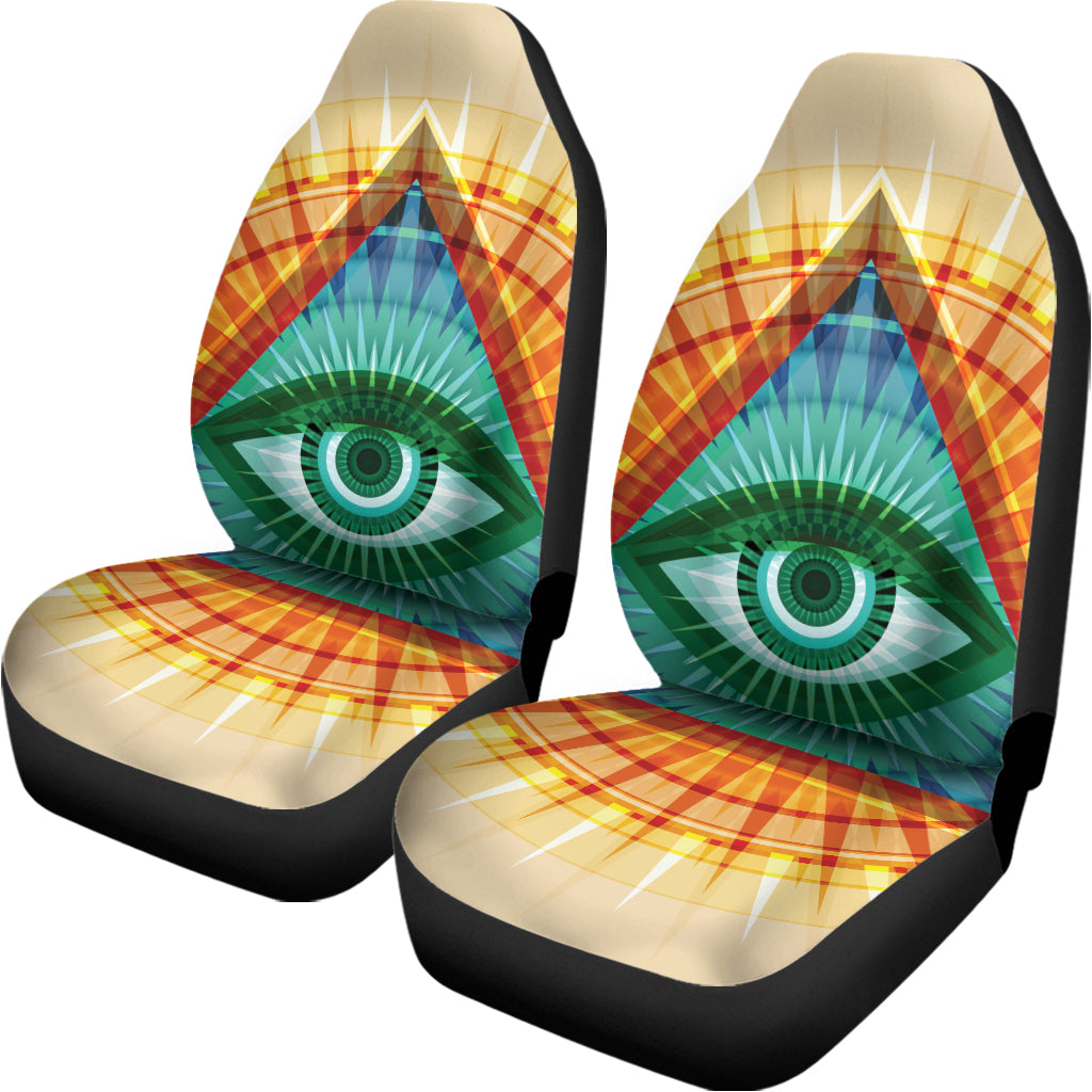 Illuminati Eye of Providence Print Universal Fit Car Seat Covers