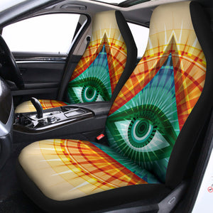 Illuminati Eye of Providence Print Universal Fit Car Seat Covers