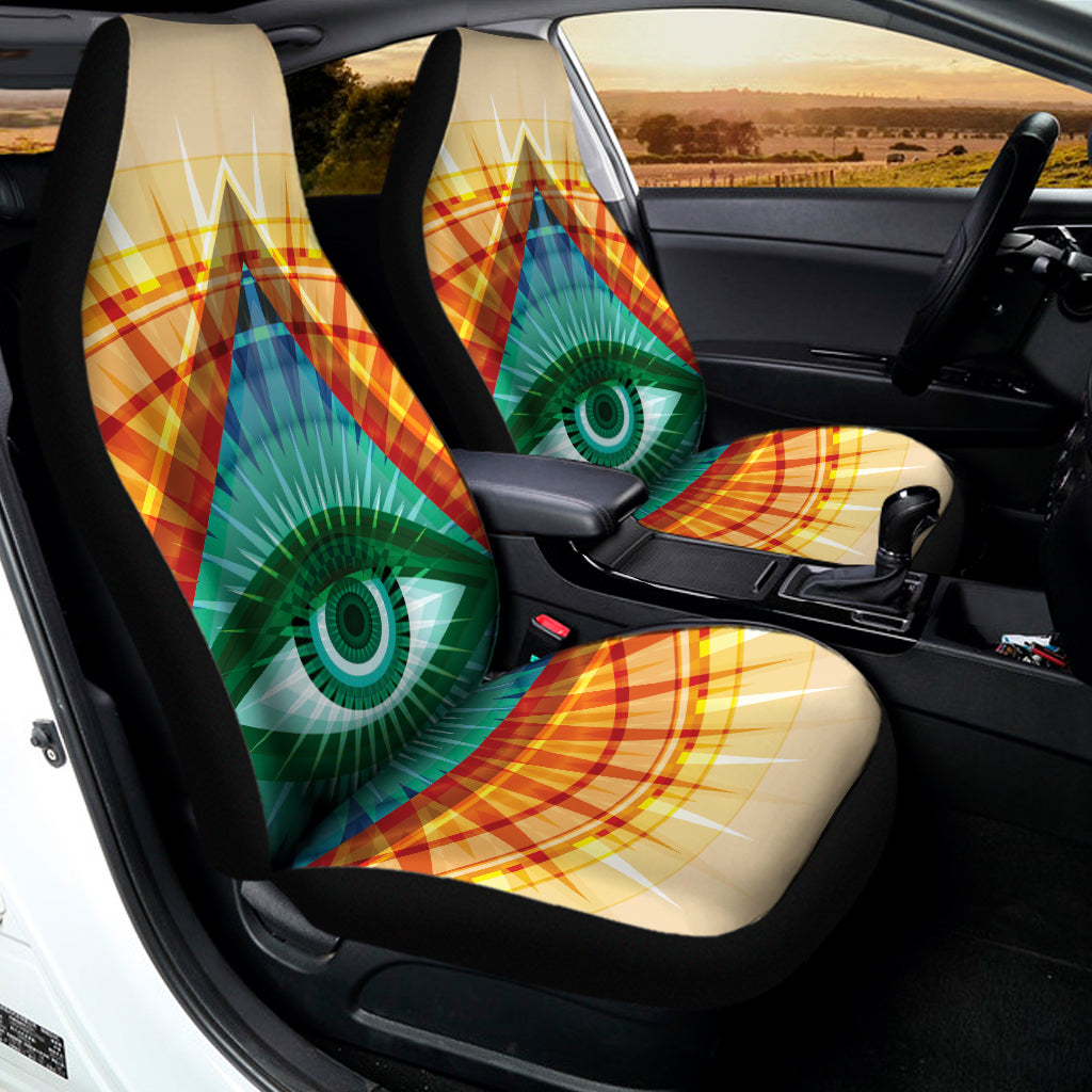 Illuminati Eye of Providence Print Universal Fit Car Seat Covers