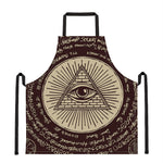 Illuminati Eye of Providence Symbol Print Apron