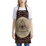 Illuminati Eye of Providence Symbol Print Apron