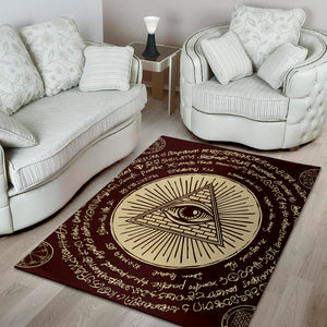 Illuminati Eye of Providence Symbol Print Area Rug