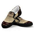 Eye of Providence Symbol Print Black Slip On Sneakers