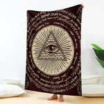 Illuminati Eye of Providence Symbol Print Blanket