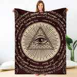 Illuminati Eye of Providence Symbol Print Blanket