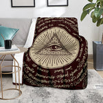 Illuminati Eye of Providence Symbol Print Blanket