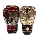 Illuminati Eye of Providence Symbol Print Boxing Gloves
