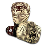Illuminati Eye of Providence Symbol Print Boxing Gloves