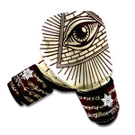 Illuminati Eye of Providence Symbol Print Boxing Gloves
