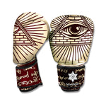 Illuminati Eye of Providence Symbol Print Boxing Gloves