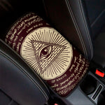 Illuminati Eye of Providence Symbol Print Car Center Console Cover