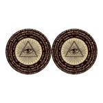 Illuminati Eye of Providence Symbol Print Car Coasters