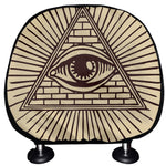Illuminati Eye of Providence Symbol Print Car Headrest Covers