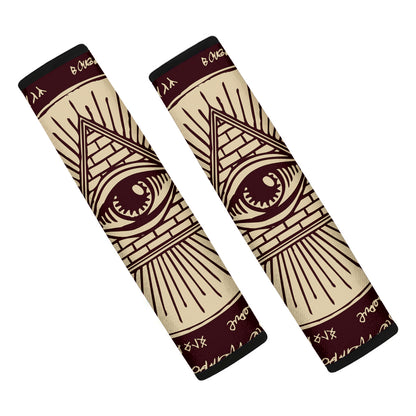 Illuminati Eye of Providence Symbol Print Car Seat Belt Covers