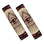 Illuminati Eye of Providence Symbol Print Car Seat Belt Covers