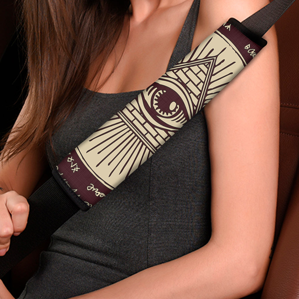 Illuminati Eye of Providence Symbol Print Car Seat Belt Covers