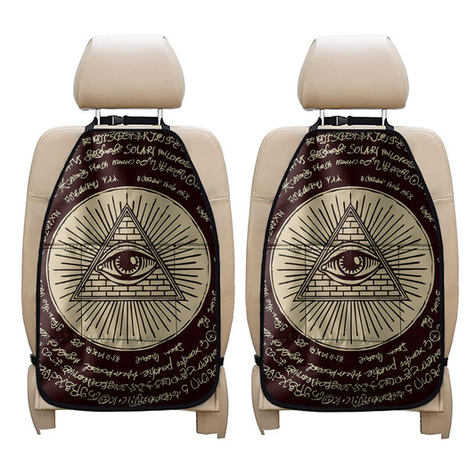 Illuminati Eye of Providence Symbol Print Car Seat Organizers