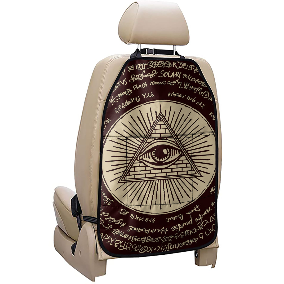 Illuminati Eye of Providence Symbol Print Car Seat Organizers