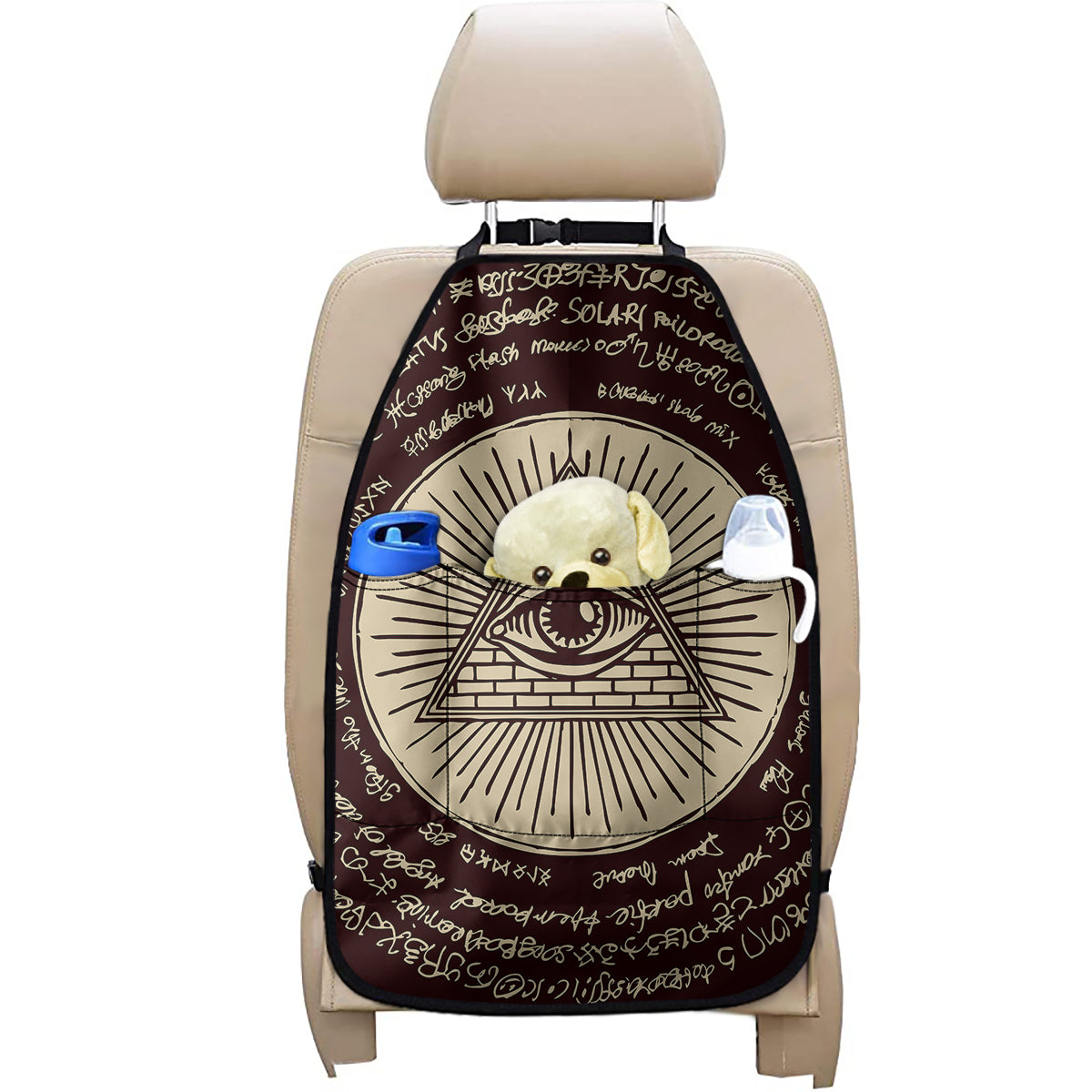 Illuminati Eye of Providence Symbol Print Car Seat Organizers