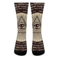 Eye of Providence Symbol Print Crew Socks