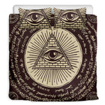 Illuminati Eye of Providence Symbol Print Duvet Cover Bedding Set