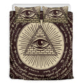 Eye of Providence Symbol Print Duvet Cover Bedding Set