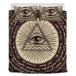 Illuminati Eye of Providence Symbol Print Duvet Cover Bedding Set