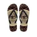 Eye of Providence Symbol Print Flip Flops