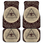 Illuminati Eye of Providence Symbol Print Front and Back Car Floor Mats