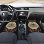 Illuminati Eye of Providence Symbol Print Front and Back Car Floor Mats