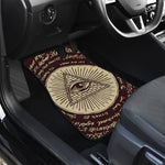 Illuminati Eye of Providence Symbol Print Front and Back Car Floor Mats