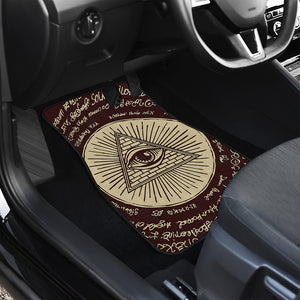 Illuminati Eye of Providence Symbol Print Front Car Floor Mats