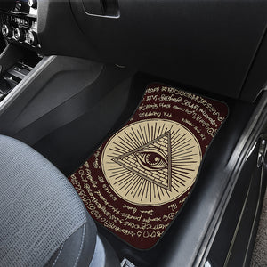 Illuminati Eye of Providence Symbol Print Front Car Floor Mats