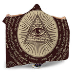Illuminati Eye of Providence Symbol Print Hooded Blanket