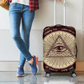Eye of Providence Symbol Print Luggage Cover