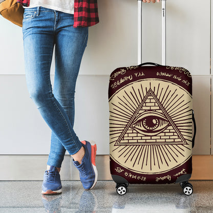 Illuminati Eye of Providence Symbol Print Luggage Cover